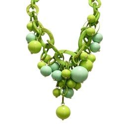 Collana Bijoux a Catena con Sfere Verde