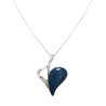 Collana Bijoux con Ciondolo Metà Cuore in Pietra Blu