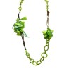 Collana Verde Bijoux Lunga 92cm Inanellata con Fiocchi