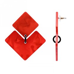 Pendenti Bijoux Quadrati Rosso