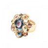 Anello Bijoux Elastico Fiore Multicolore Smaltato