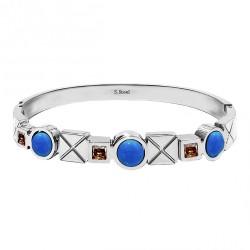 Bracciale Rigido Pietre Blu...