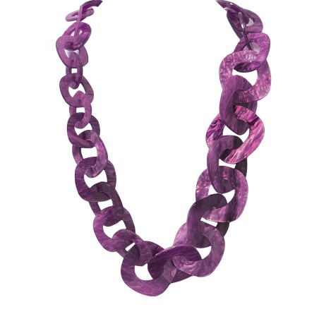 Collana Bijoux VIola Maglia Intrecciata