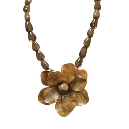 Collana Bijoux Caramel Perline con Fiore