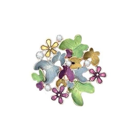 Spilla Bijoux a Calamita con Fiori Smaltati