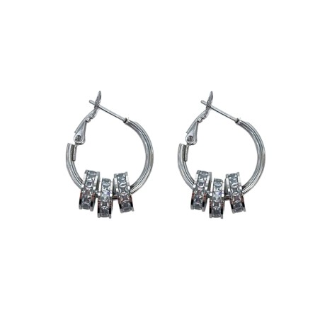 Cerchietti Tris Anelli Zirconia Acciaio 316L