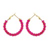 Cerchio CRISTALLINI Fucsia-gold Acciaio 316L