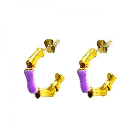 Semicerchi Bambù Purple-gold Acciaio 316L