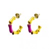 Semicerchi Bambù Fucsia-gold Acciaio 316L