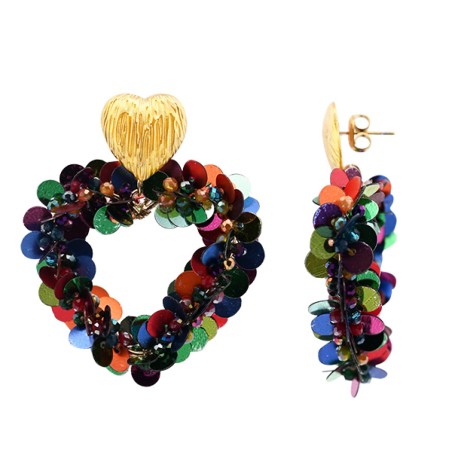 Cerchio Squam Carnival Heart Cristalli Multicolore Acciaio