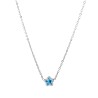 Girocollo Punto Luce Stella Zirconia Azzurra Acciaio 316L