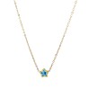 Girocollo Punto Luce Stella Zirconia Azzurra Acciaio 316L