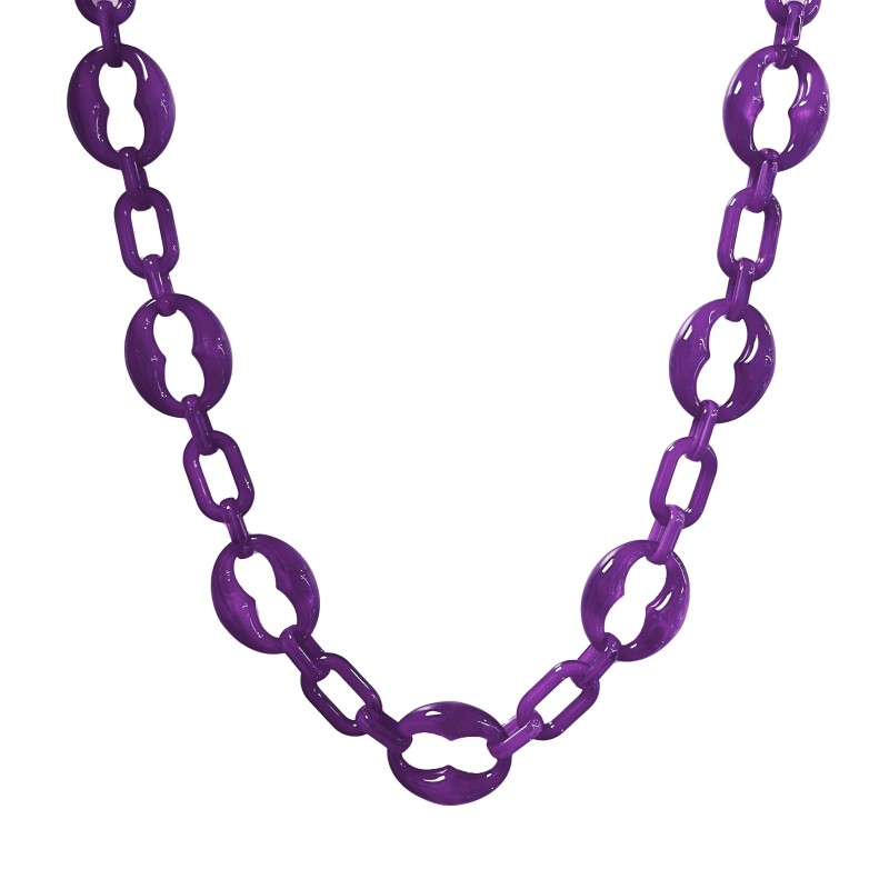 Collana Bijoux Lunga Viola Maglia Marinara