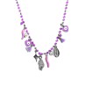 Girocollo Perline Viola Multi-Charms