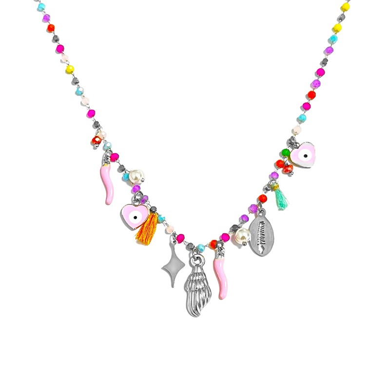 Girocollo Perline Carnival Multi-Charms