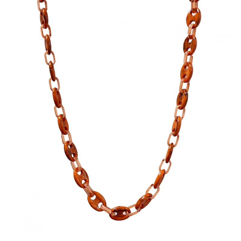 Collana Bijoux Lunga Marinara Arancione