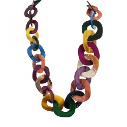 Collana Bijoux Multicolore Maglia Intrecciata