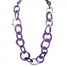 Collana Bijoux Lunga Catena Cerchi Viola