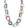 Collana Bijoux Lunga Catena Cerchi Multicolore