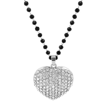 Collana Bijoux Lunga Cuore e Strass