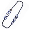 Collana Bijoux Lunga Perline Blu