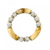 Bracciale Elastico con 8 Biglie Beige Strassate