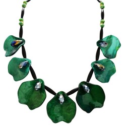 Collana Bijoux Petali Verde...