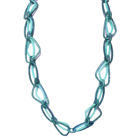 Collana Bijoux Catena Lunga Blu-Turchese