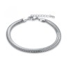 Bracciale Snake Acciaio 316L Argentato 4/6 mm