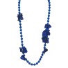 Collana Bijoux Lunga Fior di Perline Blu