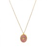 Girocollo Sole Pendente Fucsia Acciaio 316L