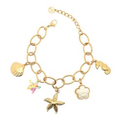 Bracciale Catena Charms Marini Acciaio 316L