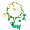 Bracciale Bijoux DOGX Catena Multi-Charms Verde