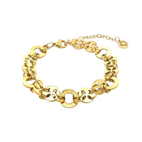 Bracciale Catena Clock Romano Acciaio 316L