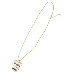 Collana Bijoux Lunga Pietre Zen Blu Smaltato