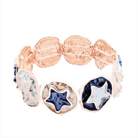 Bracciale Bijoux Elastico Star Blu Smaltato