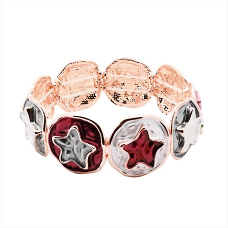 Bracciale Bijoux Elastico Star Porpora Smaltato