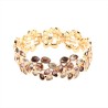 Bracciale Bijoux Elastico Gocce Strass Smaltato Marrone