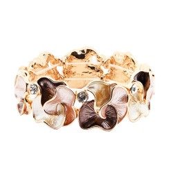 Bracciale Bijoux Elastico Mushroom Smaltato Marrone