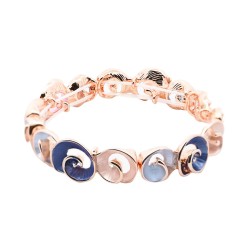 Bracciale Bijoux Elastico Spiraline Smaltato Blu