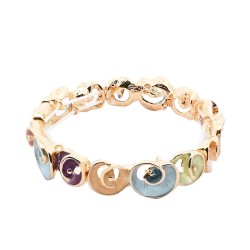 Bracciale Bijoux Elastico Spiraline Smaltato Multicolore