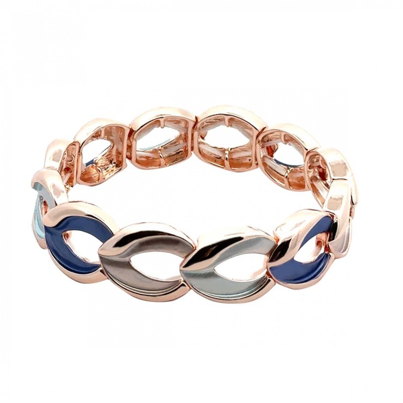 Bracciale Bijoux Elastico Chips Lucido Blu Shine