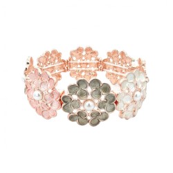 Bracciale Bijoux Elastico Pearl Explosion Smaltato Marrone