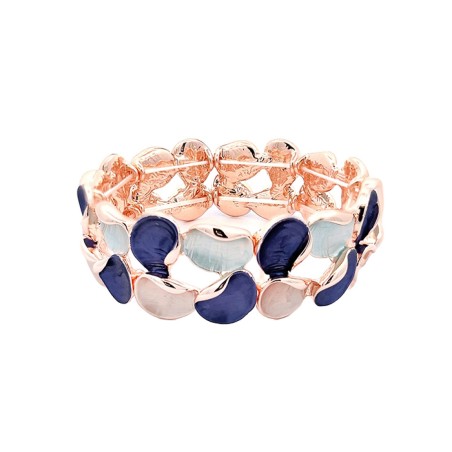 Bracciale Bijoux Elastico Smaltato Blu