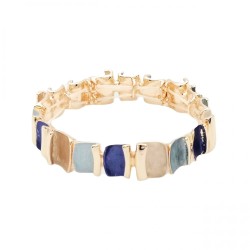 Bracciale Bijoux Elastico Ricciolino Smaltato Blu