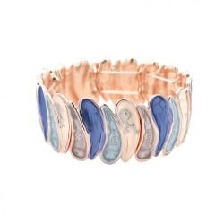 Bracciale Bijoux Elastico Splash Smaltato Blu