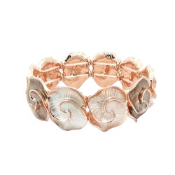 Bracciale Bijoux Elastico Spirale Runa Smaltato Beige