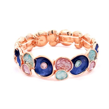 Bracciale Bijoux Elastico Rangiroa Smaltato Blu