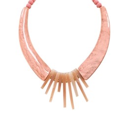 Collier Resina Taura Rosa