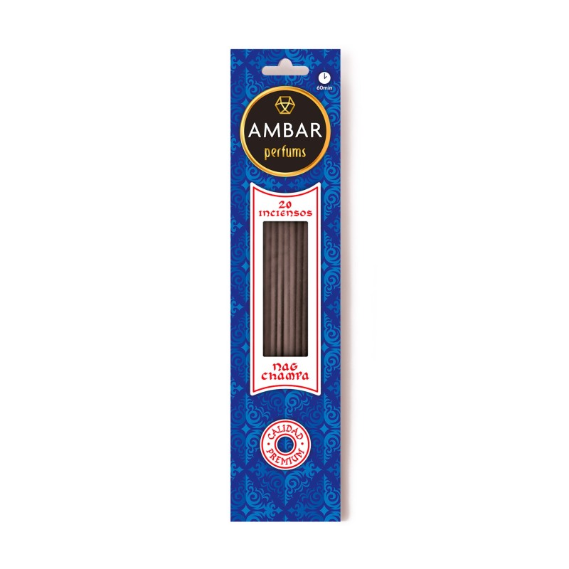 NAG CHAMPA Incenso AMBAR 20 sticks